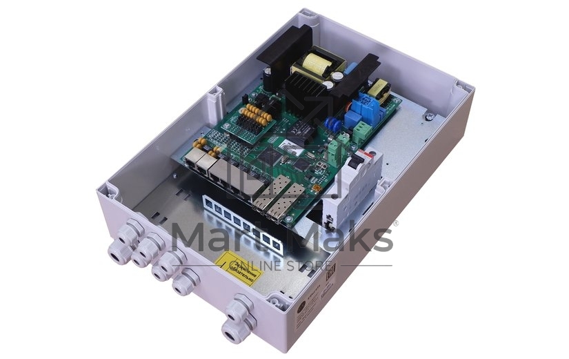 Коммутатор TFortis PSW-2G6F+, 6×100 Мбит/с PoE+ + 2×1 Гбит/с SFP Uplink, управляемый