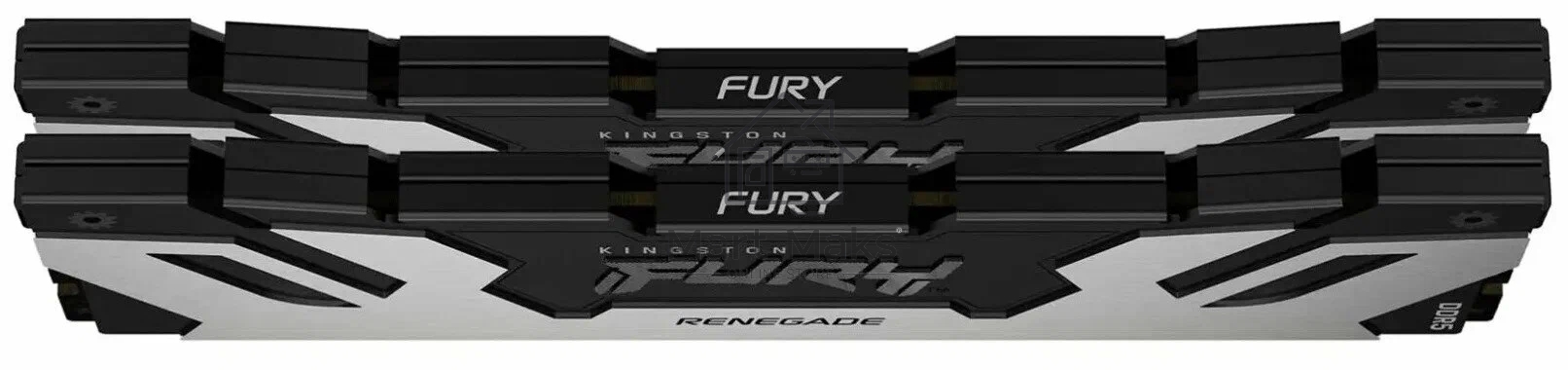 Оперативная память Kingston Fury Renegade, DDR5, 32GB (2x16GB), 6400MHz, CL32, DIMM, с радиатором, серебристый/черный