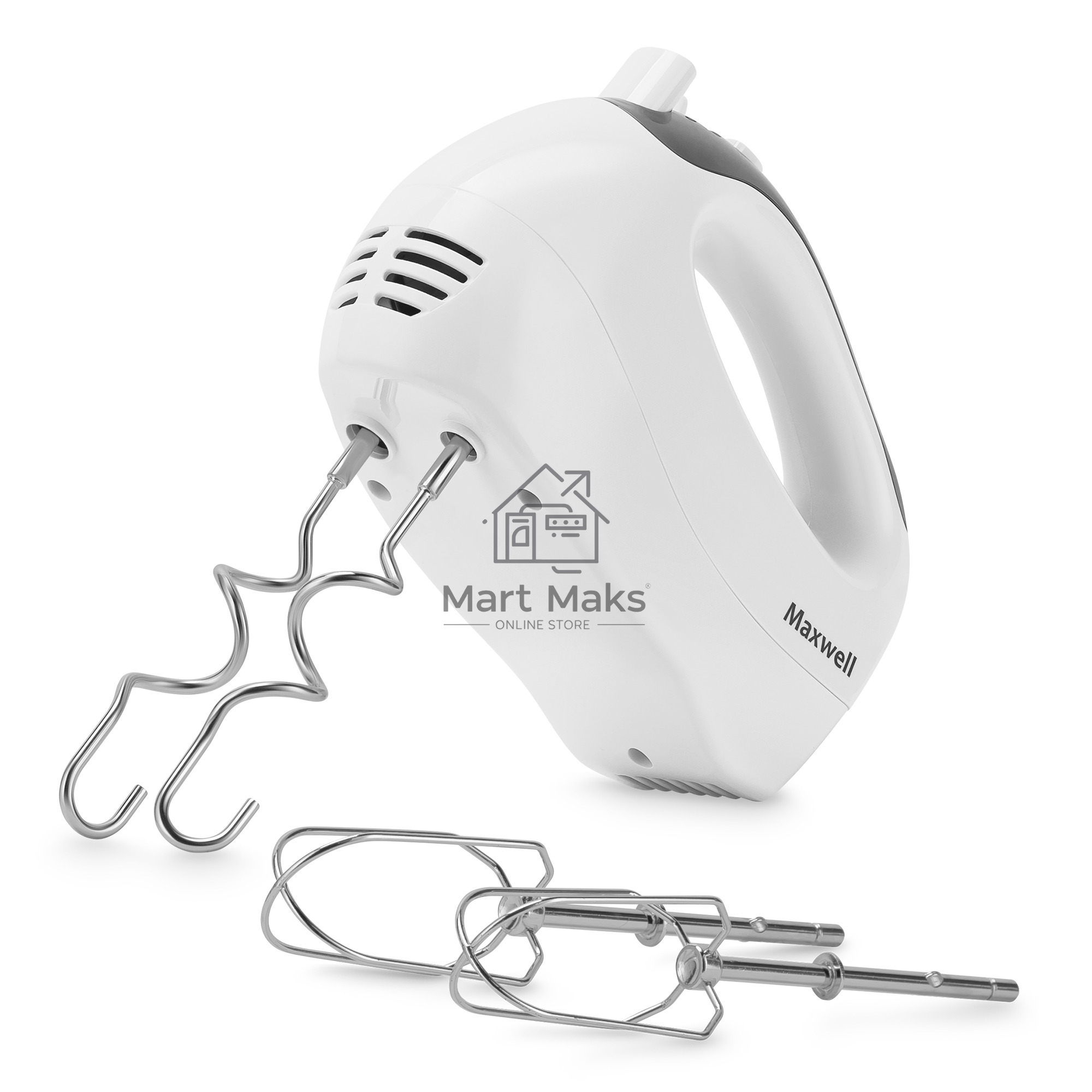 Миксер Maxwell MW-1356(W), 300вт, ручной, белый