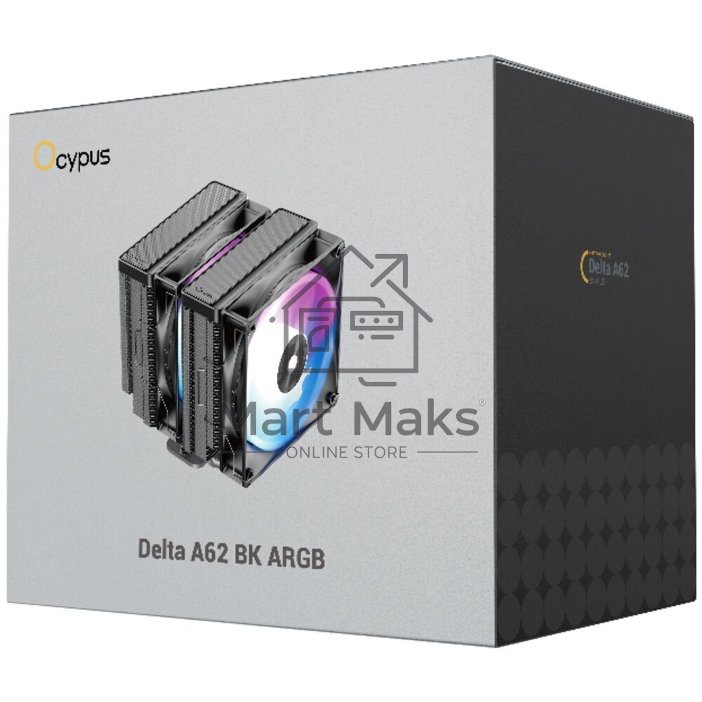 Кулер Ocypus Delta A62 BK ARGB черный 120мм алюминий+медь 2000rpm 29db 4-pin 260W 156мм