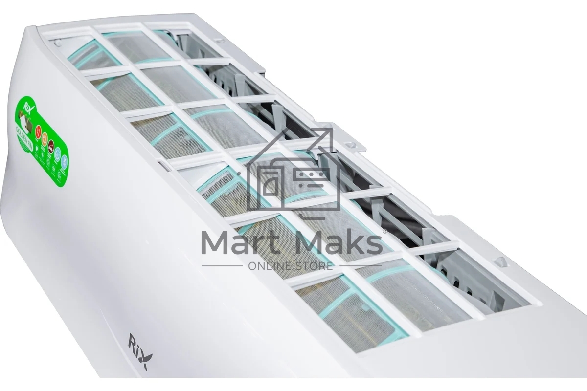 Кондиционер сплит-система настенного типа RIX LITE I/O-W07MB 7000 BTU, 21 м², 23 дБ, охлаждение, обогрев, осушение, белый
