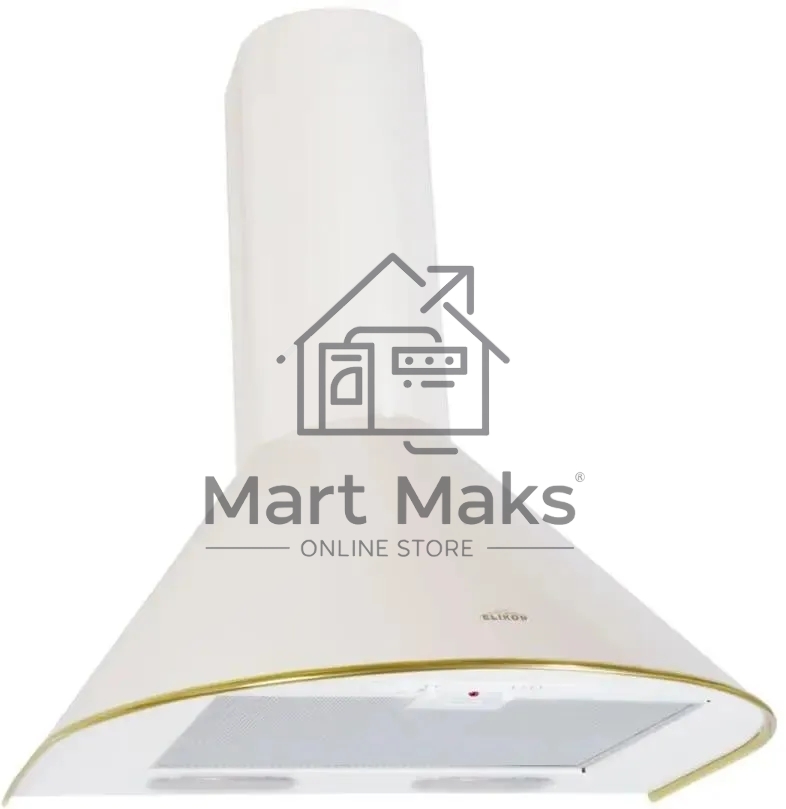 Вытяжка каминная Elikor Эпсилон 50П-430-П3Л топленое молоко/золотистый, 50 см, 430 куб. м/ч, 54 дБ