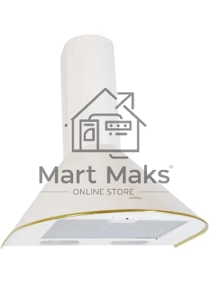 Вытяжка каминная Elikor Эпсилон 50П-430-П3Л топленое молоко/золотистый, 50 см, 430 куб. м/ч, 54 дБ