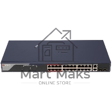 Коммутатор HiWatch SWT-1326P, 24×100 Мбит/с PoE + 2×1 Гбит/с Combo (RJ45/SFP), управляемый