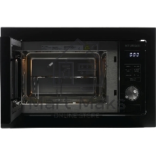 Встраиваемая микроволновая печь Hyundai HBW 2544 BG черный, 25 л, 900 Вт, переключатели - кнопки, поворотный механизм