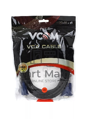 Кабель монитор-SVGA card (15M-15M) 3.0м 2 фильтра VCOM