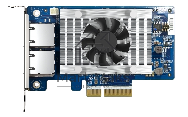 Сетевая карта QNAP QXG-10G2T-X710 LAN Expansion Card, PCIe Gen 3, Two 10GbE (10G / 5G / 2.5G / 1G / 100M)) Ports with SR-IOV and iSCSI, Block-based, Supports Multiple Virtual Disk Modes