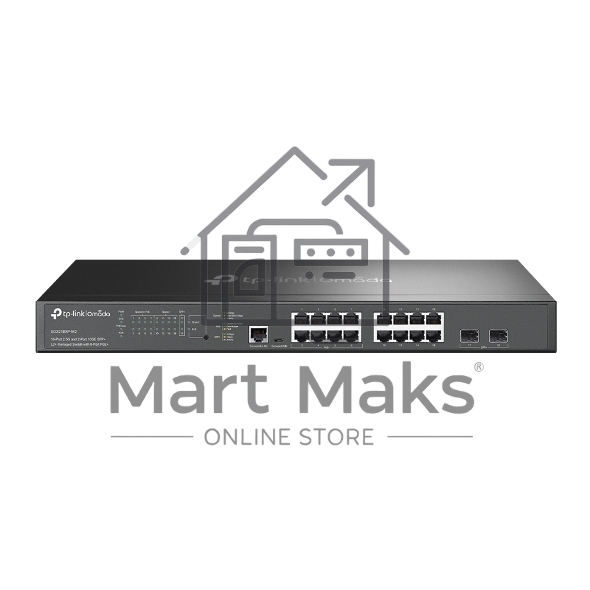 Коммутатор TP-Link SG3218XP-M2 (L2+) 16x2.5Гбит/с 2xКомбо(10GBase-T/SFP+) 2SFP+ 8PoE+ 240W управляемый