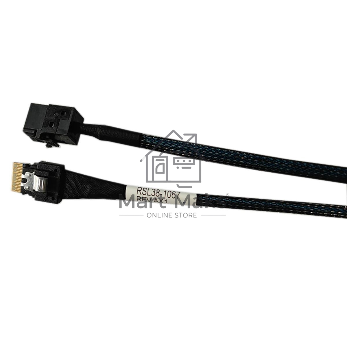 Кабель Amphenol RSL38-1067 Slimline SASx4 (SFF8654) -to- HD MiniSAS x4 (SFF8643) 100cm