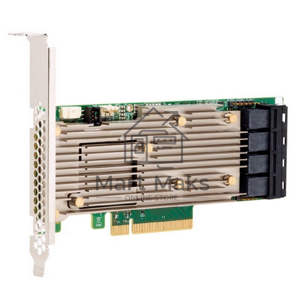 RAID-контроллер Broadcom MegaRAID 9460-16I SGL (05-50011-00/03-50011-30011) PCIe 3.1 x8 LP, SAS/SATA/NVMe, RAID 0,1,5,6,10,50,60, 16port(4* int SFF8643), 4GB Cache, 3516ROC, RTL 5, (003600) (003648)
