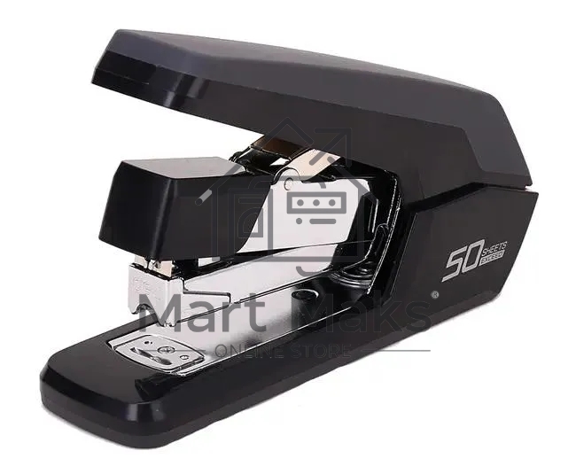 Степлер настольный Deli E0371black Exceed 24/6 26/6 26/8 (50 листов) снижение усилия, черный, 100 скоб, коробка