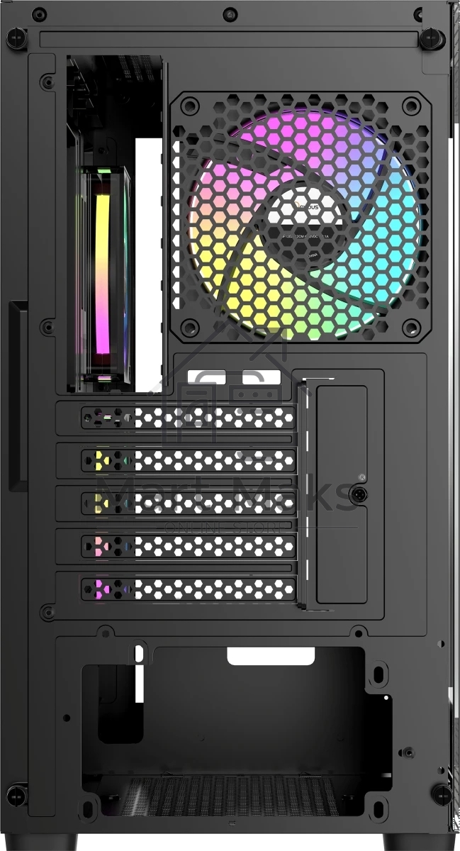Корпус для ПК Case Ocypus Gamma C52 BK ARGB mATX / win / black / 3 ARGB fans / no PSU / Tempered Glass 