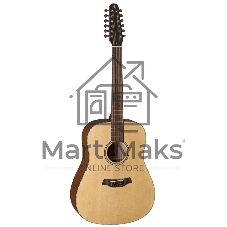 Акустическая гитара BATON ROUGE X11LS/D-12 Кол-во струн: 12, тип корпуса: дредноут, верхняя дека: ель, нижняя дека и обечайки: махагон, гриф: махагон, накладка грифа: овангкол, кол-во ладов: 21, мензура: 630 мм, цвет: натуральный, матовый