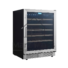 Винный шкаф встраиваемый Cellar Private CP051-1T серебристый, 136 л, 1 отсек, 51 бут.