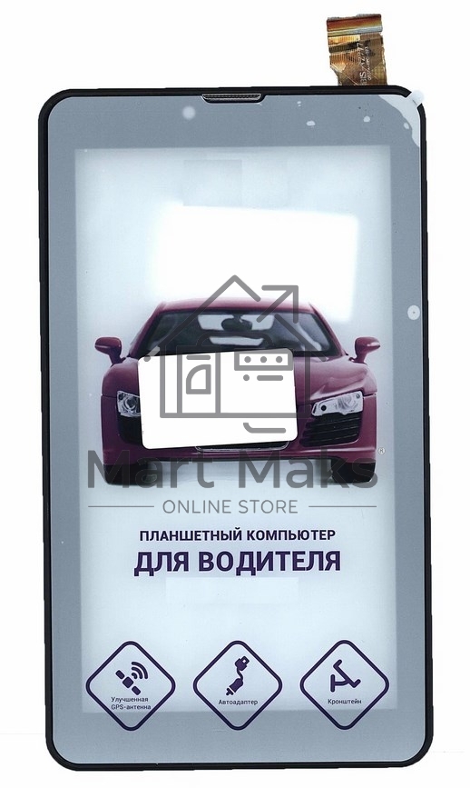 Сенсорное стекло (тачскрин) для Irbis TZ777, черное с рамкой