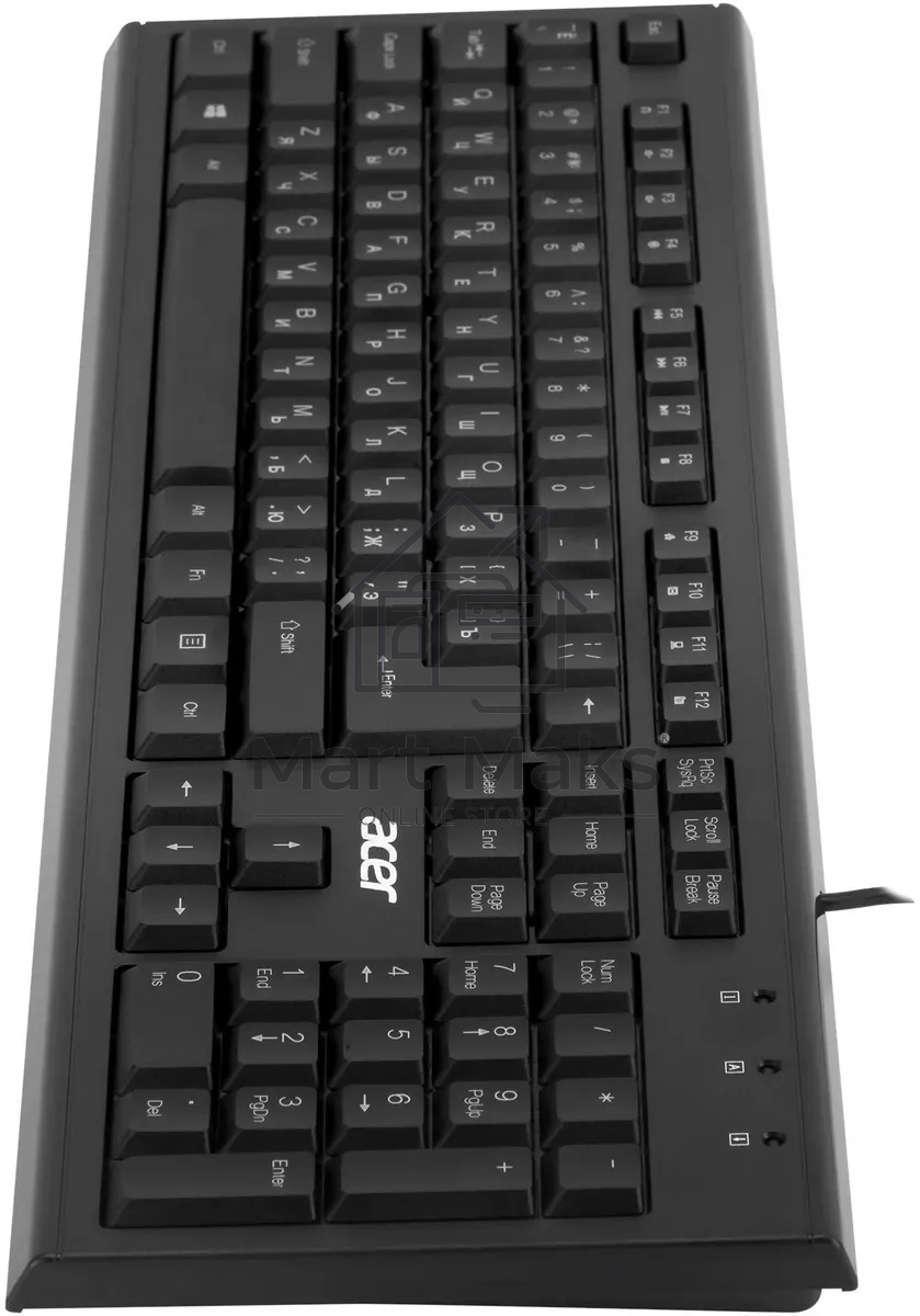 Клавиатура Acer OKW120 проводная, USB, черный
