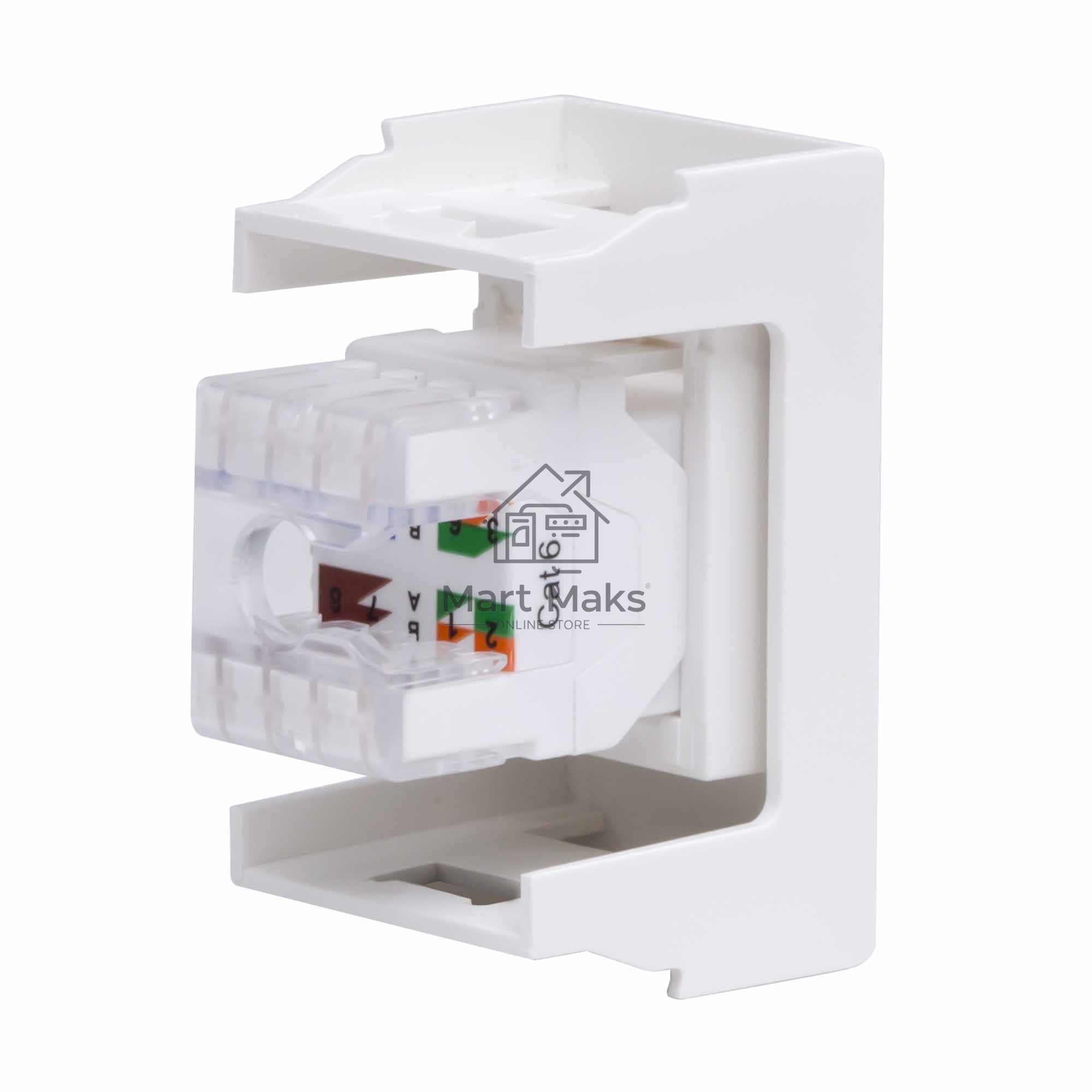 Розетка компьютерная DKC Viva 45058 RJ-45 кат.6, неэкранированная, 8P8C, Hyperline, Dual IDC, белая, 1 модуль