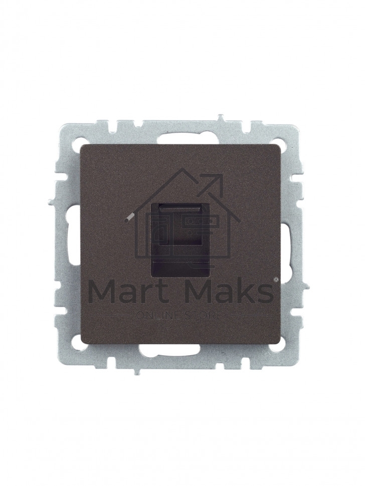 Розетка компьютерная IEK BRITE РК10-БрТБ RJ45 кат.5E темная бронза