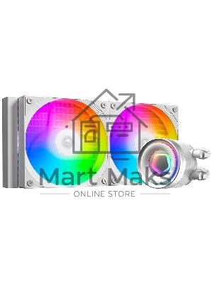 Система водяного охлаждения ID-Cooling FX240 Inf ARGB Soc-AM5/AM4/1200/1700/1851 белый 4-pin 27.2dB Al+Cu 300W Ret (FX240 INF белый)