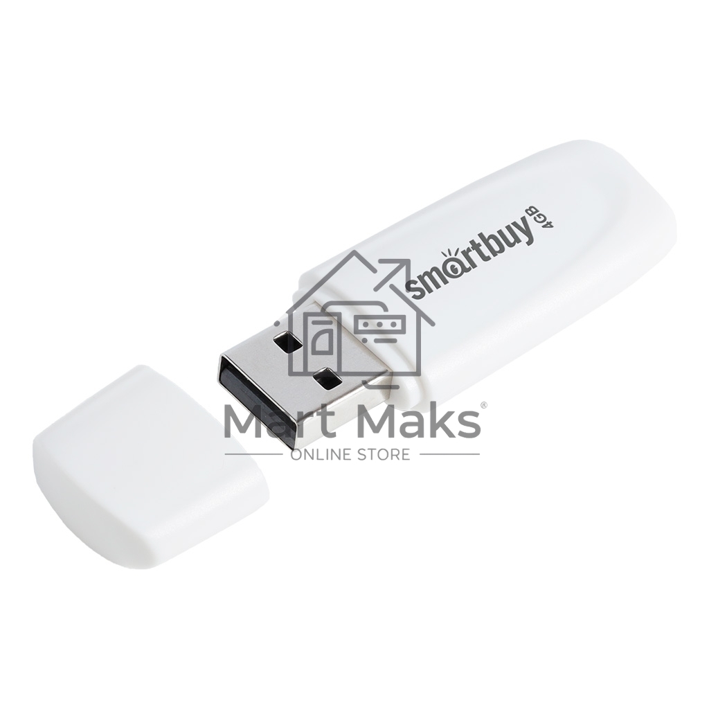 Флешка USB R/W SmartBuy R/W Scout White (SB004GB2SCW), 4Gb, USB 2.0, R/W 10/7, белый