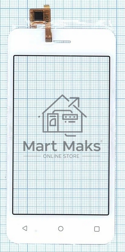 Сенсорное стекло (тачскрин) для Fly FS406 Stratus 5, белое