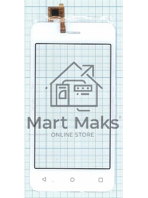 Сенсорное стекло (тачскрин) для Fly FS406 Stratus 5, белое