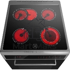 Плита электрическая Maunfeld MEC611CS10TD серебристый, конфорок 4 шт, духовка 59 л, 60 см x 85 см x 63 см