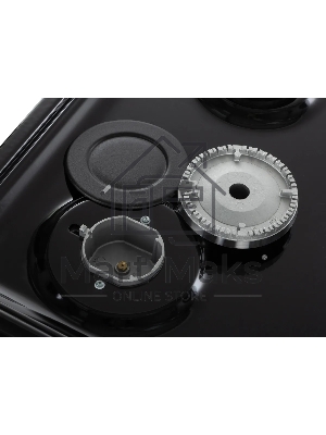 Плита газовая De Luxe 5040.48Г (Щ)-011 черный, конфорок 4 шт, духовка 46 л, 50 см x 85 см x 50 см