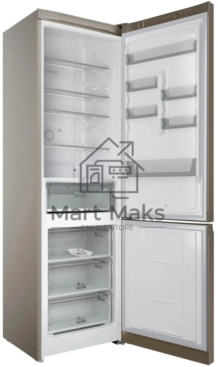 Холодильник Hotpoint HT 6200 BZ бронзовый двухкамерный 240/83л морозилка снизу, No Frost