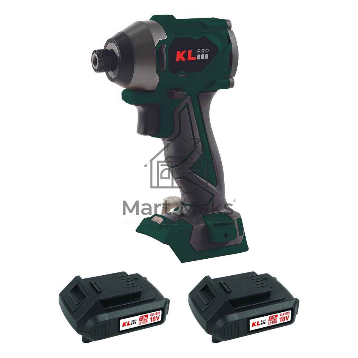 Профессиональный бесщеточный винтоверт аккумуляторный KLPRO KLDV18BH-20 (18В, Li-ion-2шт, 2.0А·ч, 220Нм, 2 скорости, подсветка,З/У,в кейсе)