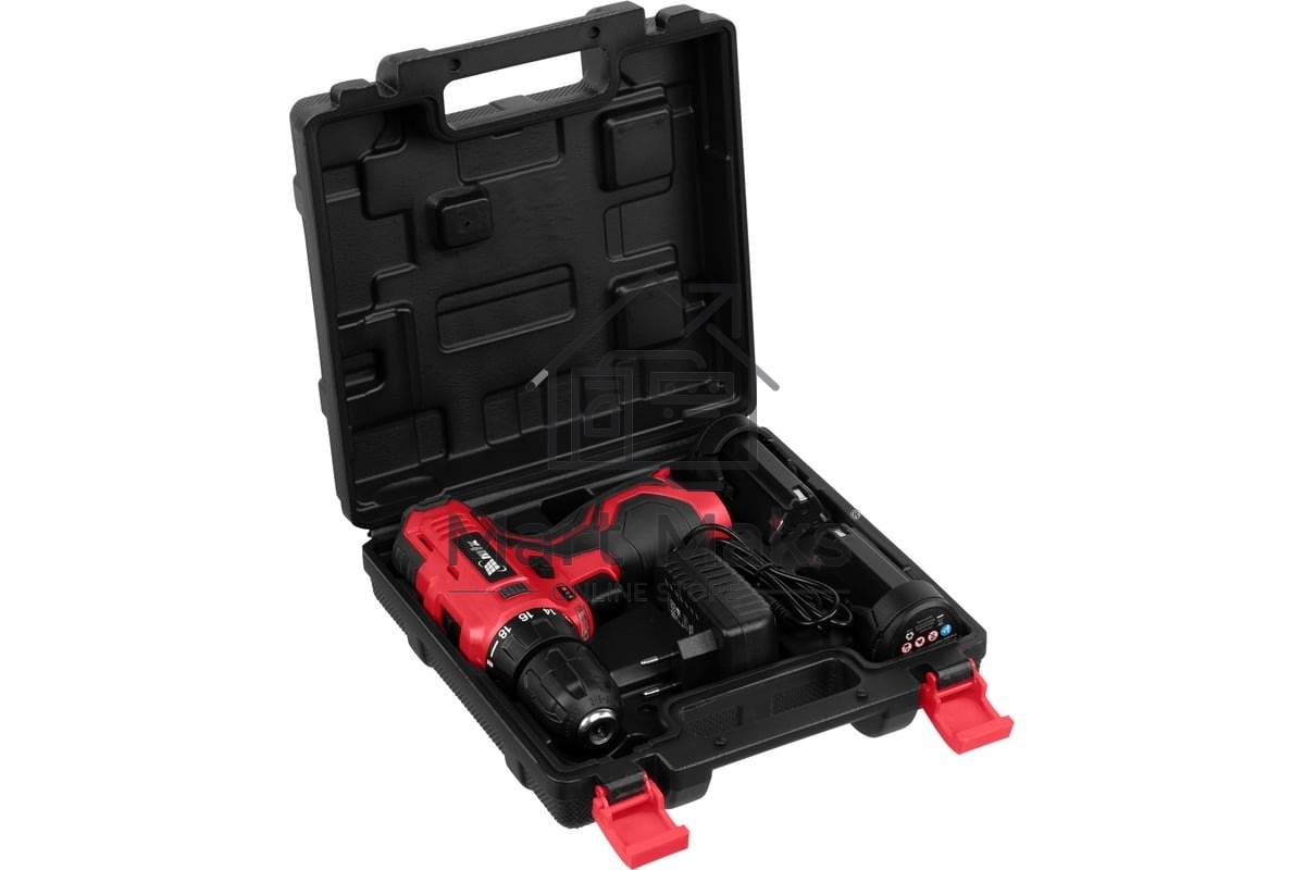 Дрель-шуруповерт аккумуляторная MTX MCDL-12-02P, Аккумуляторная, 12В, 2 АКБ, Кейс