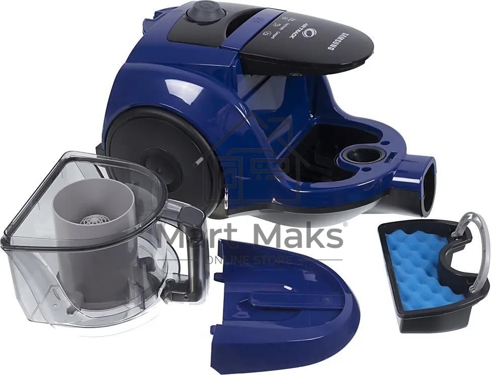 Пылесос Samsung VCC4520S36 синий/черный, 350/1600 Вт, уборка сухая, пылесборник контейнер 1.3 л