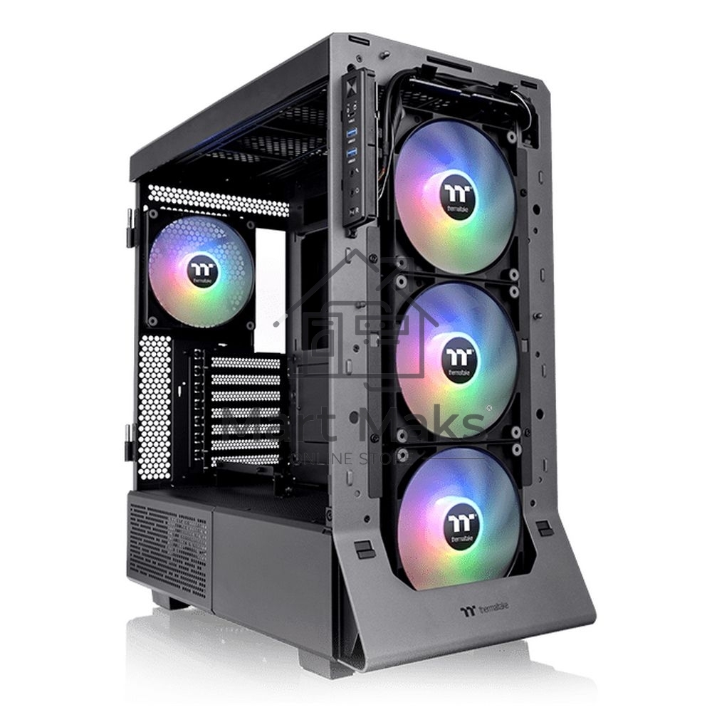 Компьютерный корпус Thermaltake Ceres 500 TG ARGB черный без БП ATX 4x140mm 2xUSB3.0 1xUSB3.1 audio bott PSU