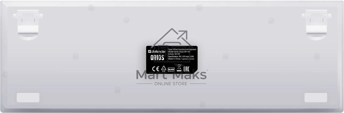 Механическая клавиатура Defender Orios GK-149 RU,прозрач,100кн+FN,радуж,1.5м_1