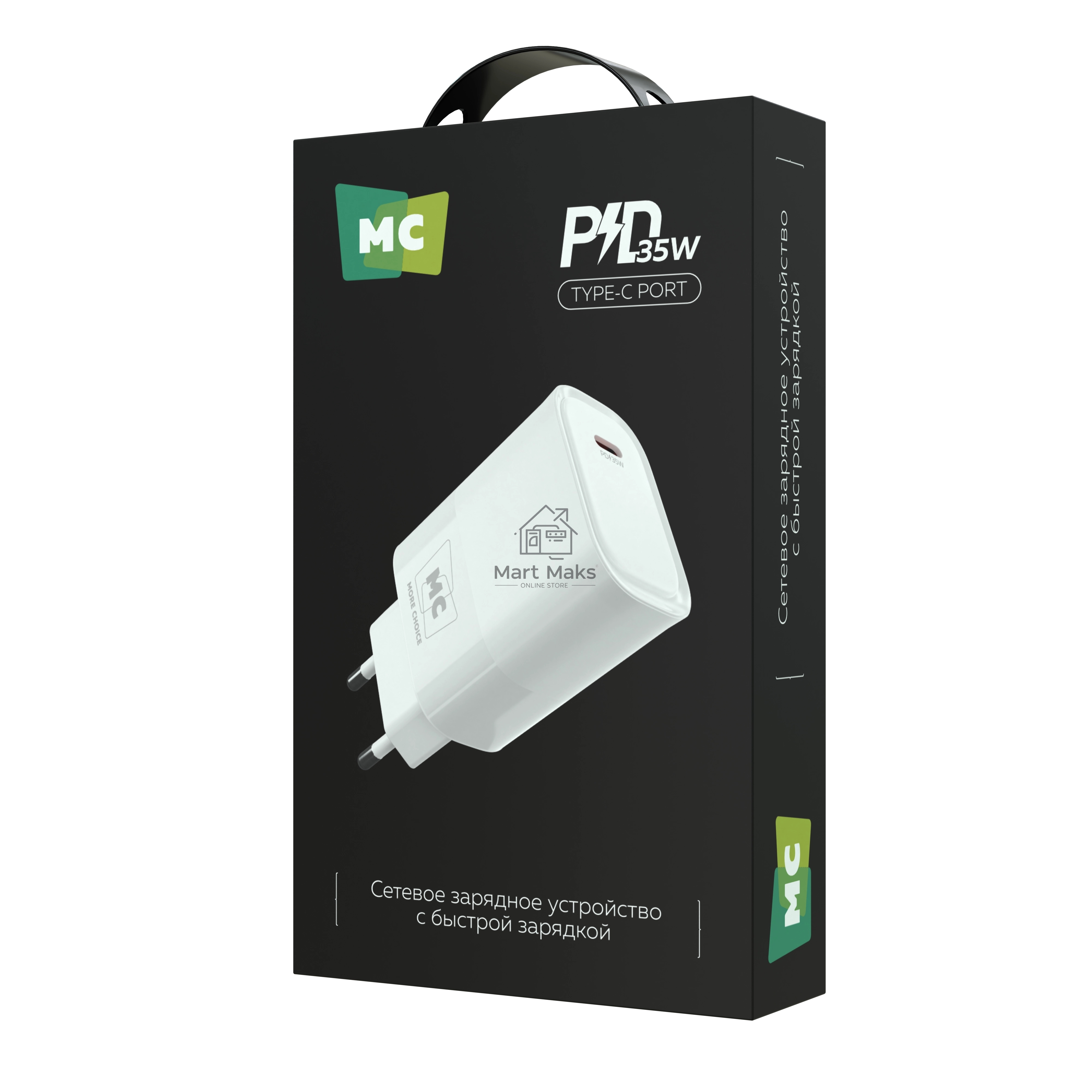 Зарядное устройство MORE CHOICE (4620202553522) NC68 1Type-C 3.0A PD 35W, белый