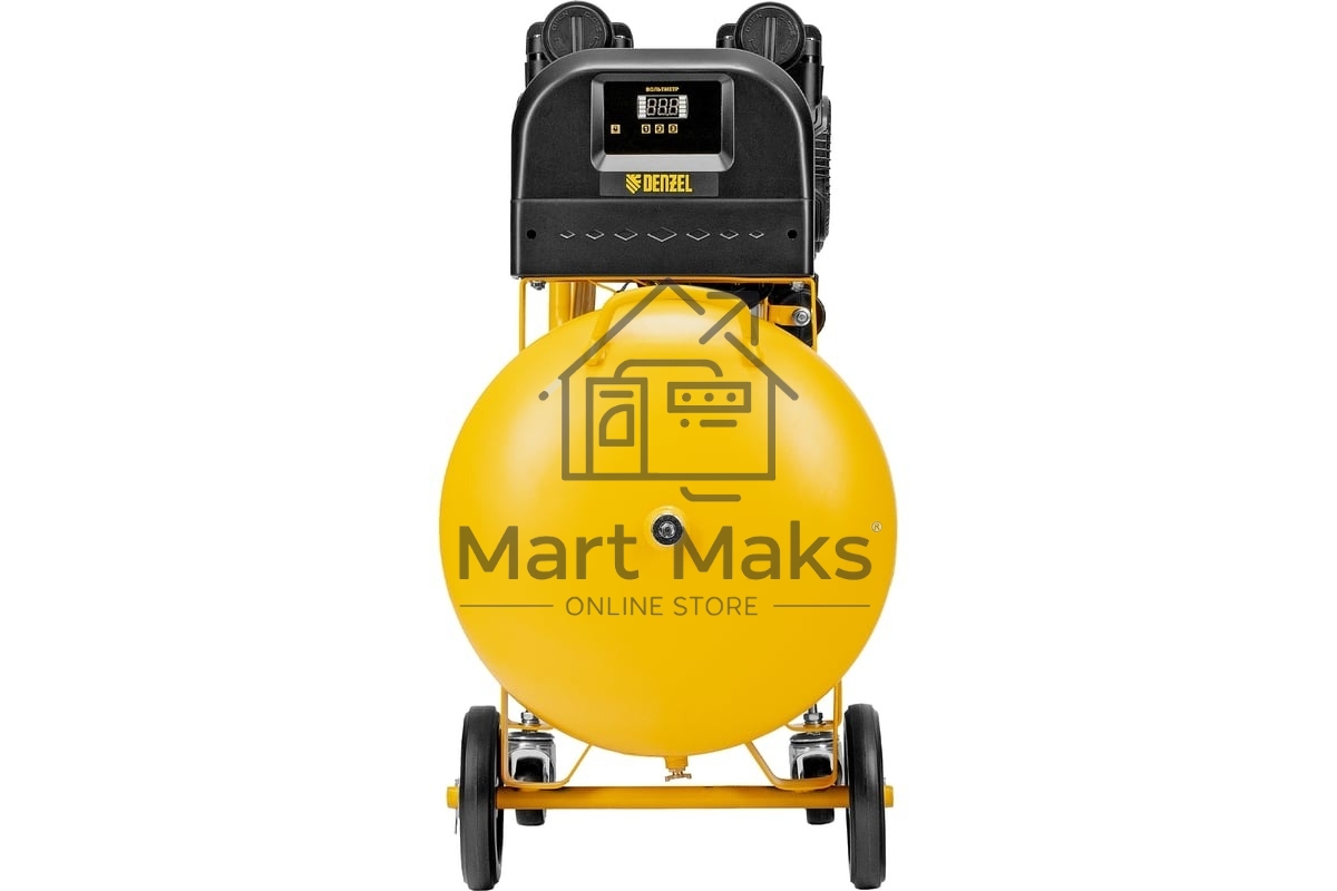 Компрессор безмасл. малошумн. Denzel DLP-4500/150, 4,5 кВт, 3х1,5 кВт,150 л, 2850 об/мин,750 л/мин