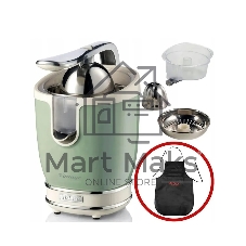 Соковыжималка Ariete 0413/04 Vintage зелёный, цитрусовая, 85 Вт, 600 мл, механическое