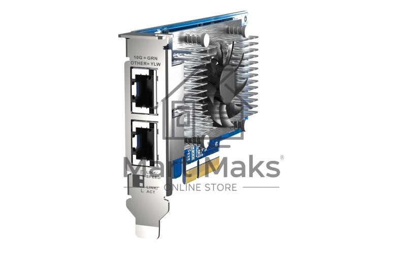 Сетевая карта QNAP QXG-10G2T-X710 LAN Expansion Card, PCIe Gen 3, Two 10GbE (10G / 5G / 2.5G / 1G / 100M)) Ports with SR-IOV and iSCSI, Block-based, Supports Multiple Virtual Disk Modes