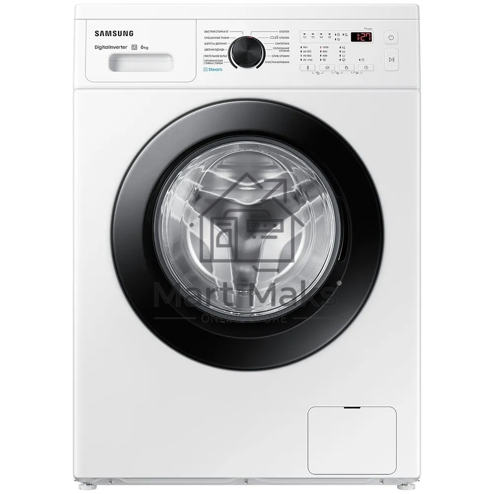 Стиральная машина Samsung WW60AG4S00CE/LD белая, загрузка фронтальная 6 кг, 1000 об/мин., класс: A