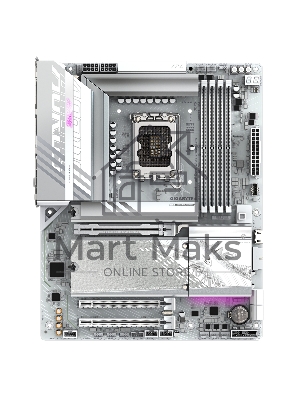 Материнская плата Gigabyte B860 AORUS ELITE WIFI7 ICE, LGA 1851, Intel B860, 4xDDR5, 4xSATA, 3xM.2, 1xPCIe 5.0 x16, 2xPCIe 4.0 x1, 1xHDMI, 2xDP, 1x 2.5Gb LAN, 6xUSB-A 3.2, 1xUSB-C 3.2, 4xUSB-A 2.0, 2x3.5 мм, 7.1, ATX