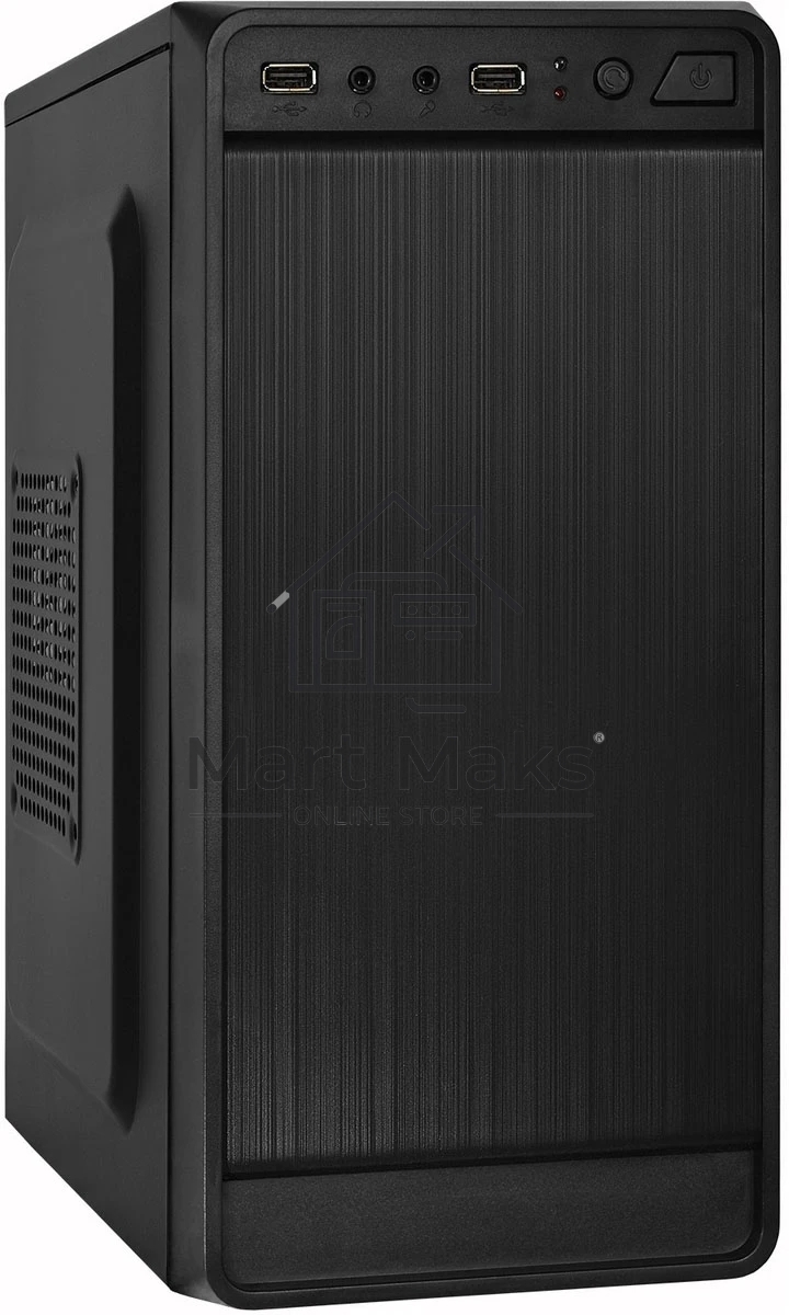 Компьютерный корпус Minitower ExeGate BAA-108-UNS450 (mATX, БП UNS450 с вент. 12см, 2*USB, аудио, черный)