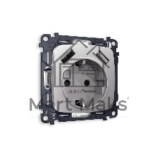 Комплект механизма электрической розетки OMEGA Сталь матовый 2USB A+A 18W (быстрая зарядка) с/з QUANT (OP5090, VM155) MO509010