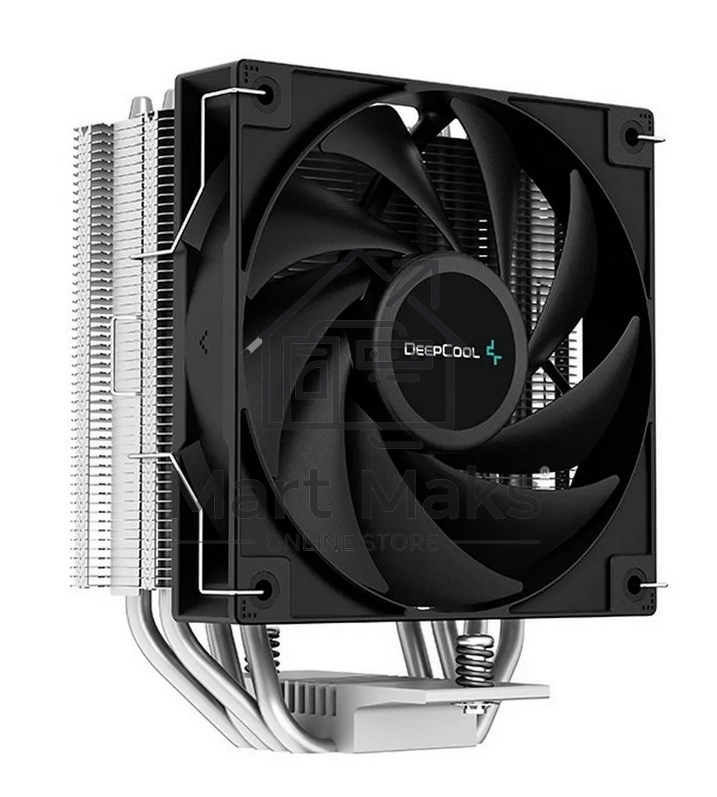 Кулер для процессора DEEPCOOL AG400 черный, 120 мм, алюминий/медь, 2000 об/мин, 31.6 дБ, 4 pin, 220 Вт, 150 мм