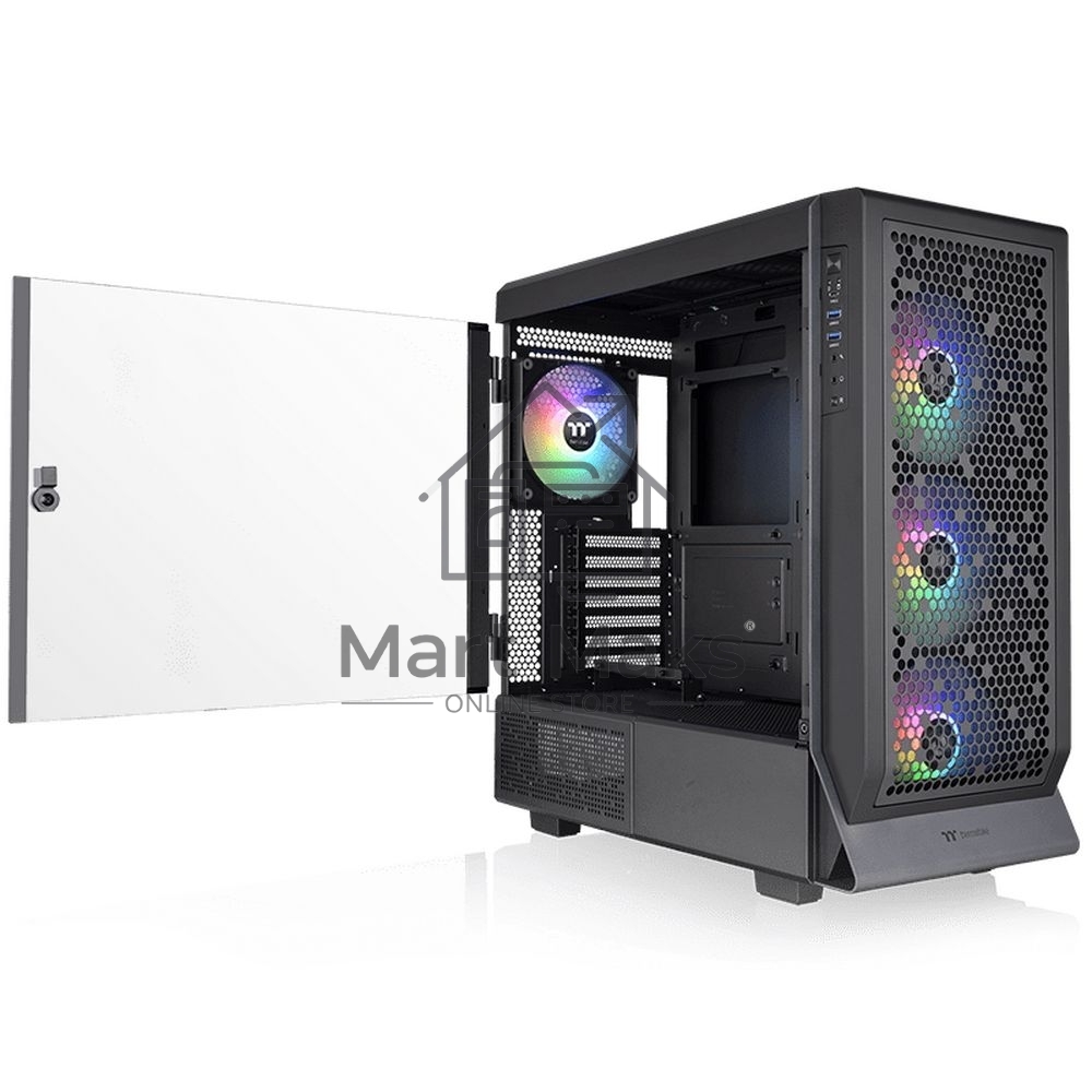 Компьютерный корпус Thermaltake Ceres 500 TG ARGB черный без БП ATX 4x140mm 2xUSB3.0 1xUSB3.1 audio bott PSU