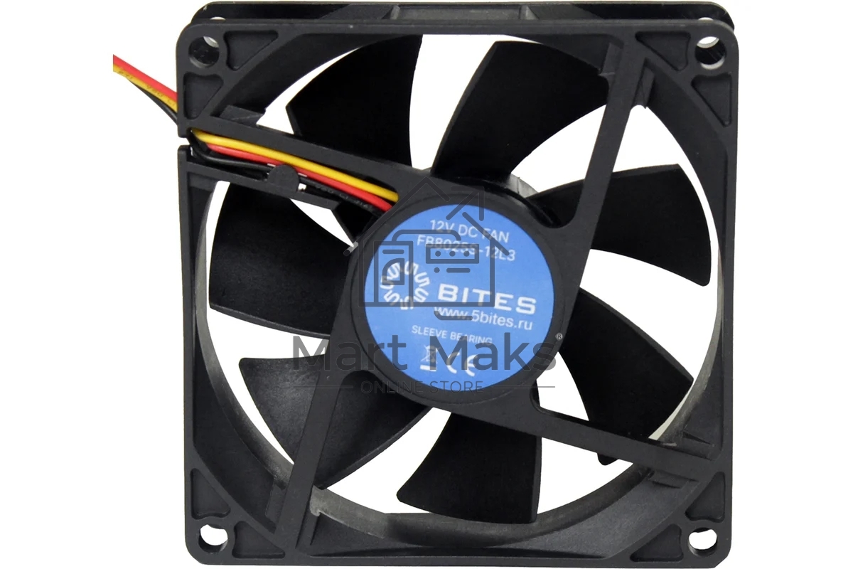 Вентилятор для корпуса 5bites FB9225S-12H3 черный, 92 x 92 мм, 2500 об/мин, 32 дБ, 3 pin