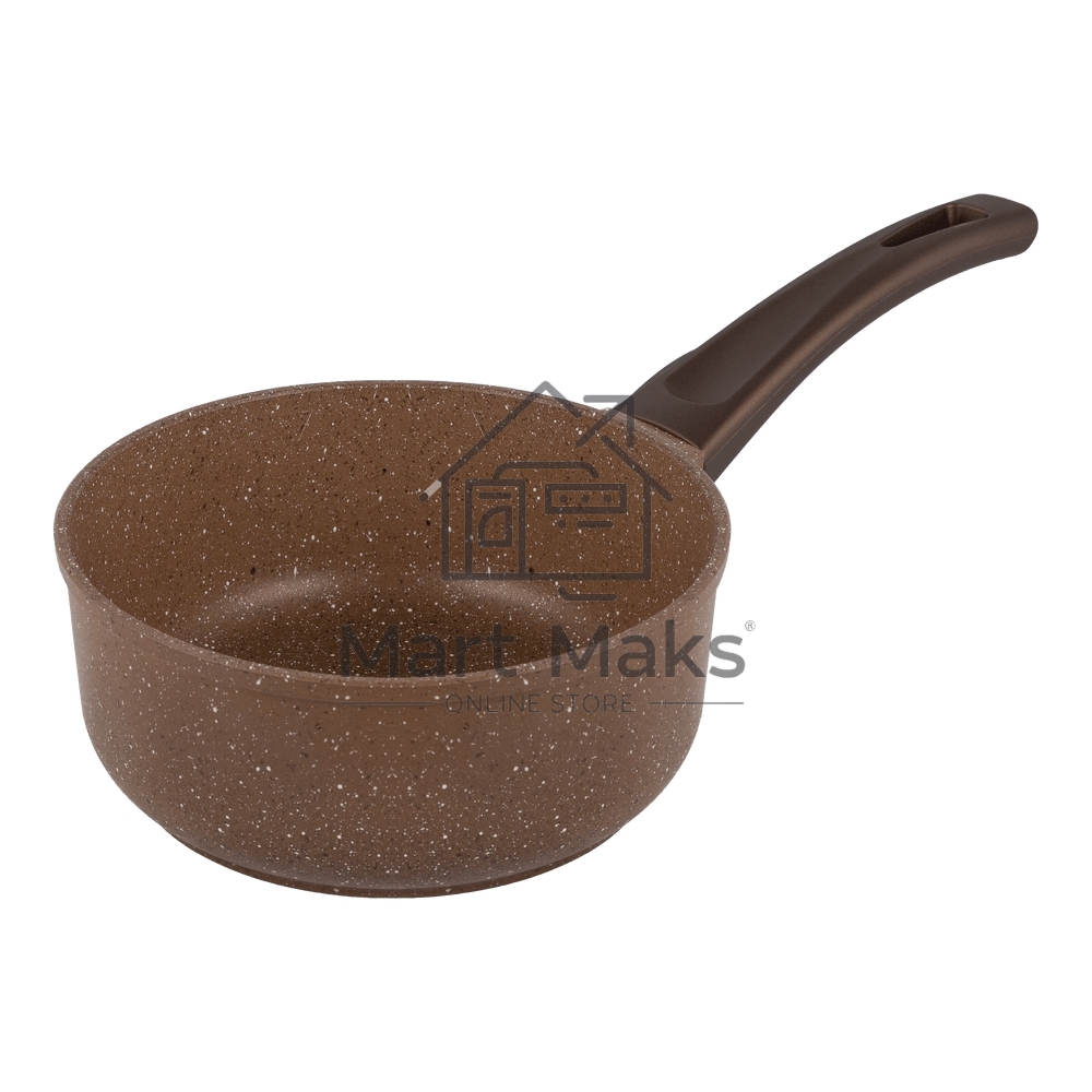 Ковш Maunfeld Carmel MF18CRM01SP из литого алюминия со стеклянной крышкой, 18 см, 1,6 л