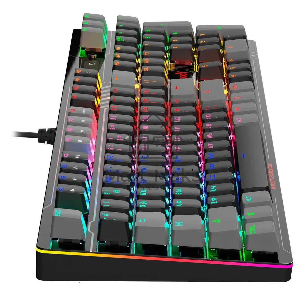Клавиатура A4Tech Bloody B808N проводная USB черный/серый