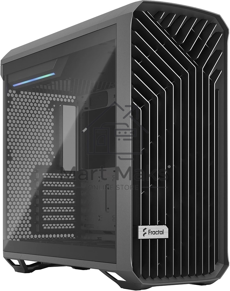 Компьютерный корпус Fractal Design Torrent Gray TG Light Tint / E-ATX, TG, 2x3.5, 4x2.5, 7xPCI, 1xUSB-C, 2xUSB 3.0 / 2x180мм, 3x140мм fans inc. / FD-C-TOR1A-02
