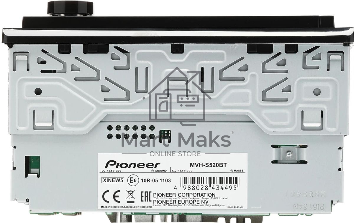 Автомагнитола Pioneer MVH-S520BT 1DIN 4x50Вт