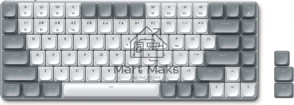 Клавиатура Satechi SM1 Slim Light гибридная, USB Type-A, Bluetooth, радиоканал, белый